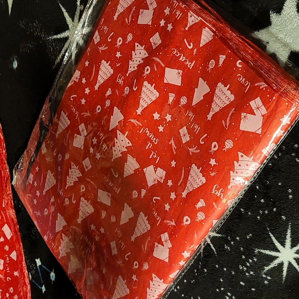 ✅️Long HOLIDAY TISSUE PAPER  sheet measures 27.5inch x 19inch  50 pcs
